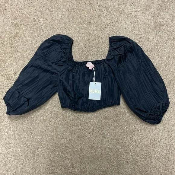 Show Me Your MuMu women cropped shirt. Small. NWT! - Picture 2 of 6